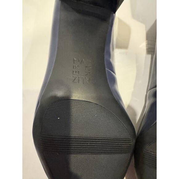 Naturalizer Womens Karina Low Block Heel Square patentToe Pump blue 8.5w nwob - Picture 8 of 8